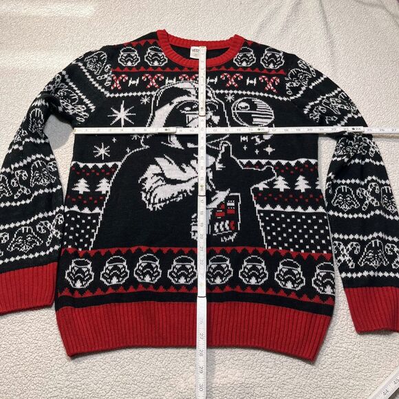 Star Wars Christmas Sweater Men's Large (42-44) Darth Vader Xmas Long Sleeves - Picture 3 of 5